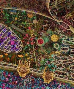 imagine a vieții din interiorul unei celule umane